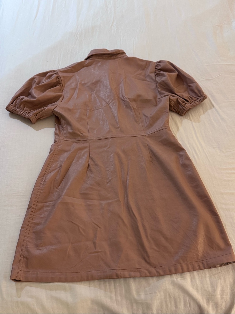 Sunday Best Puff-Sleeve Mini Dress in Mauve